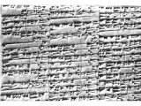 Cuneiform Script. Clay tablets, after inscription, were baked. This example is a temple account.